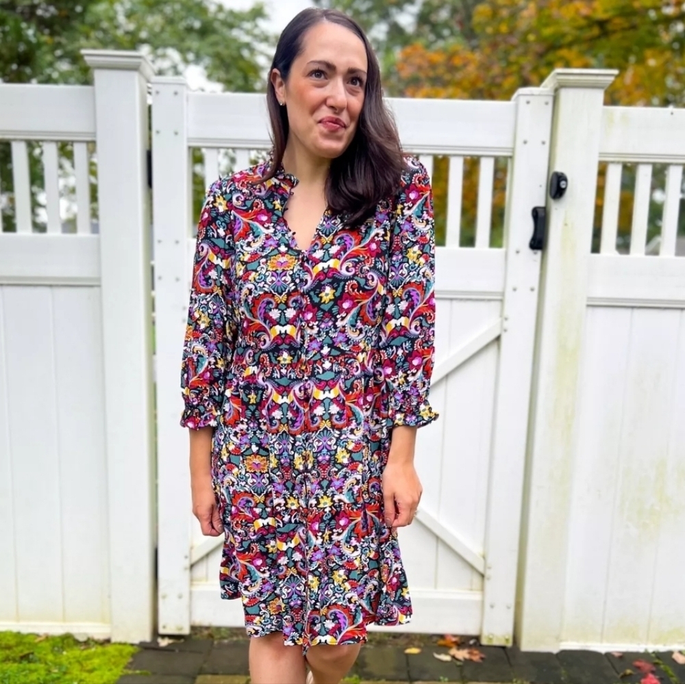 LOFT Floral Swing Dress - Picture 7 of 8